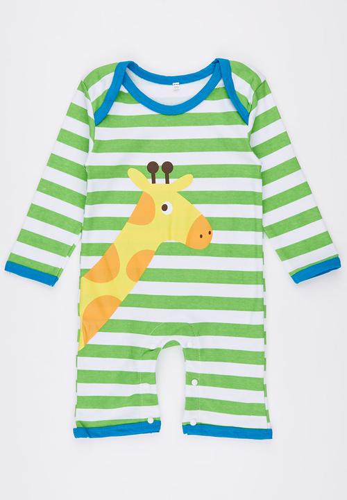 Pop Candy - Giraffe Stripe Jumper Green