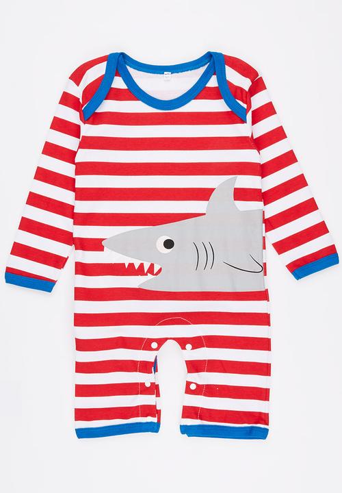 Pop Candy - Shark Long Sleeve Jumper Multi-colour