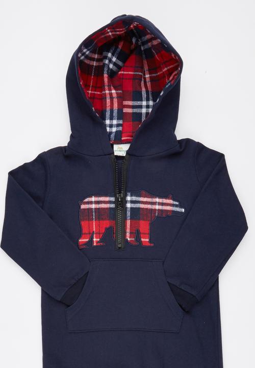 Pop Candy - Bear Hooded Jumper Navy