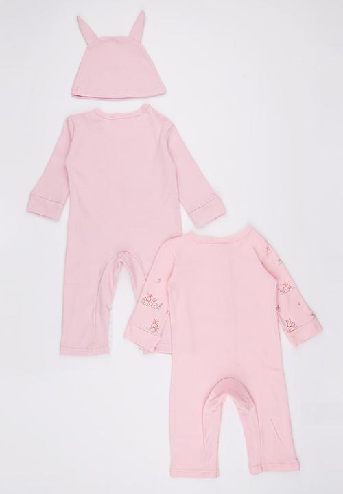 Pop Candy - 3 Piece Pink Bunny   Set Multi-colour