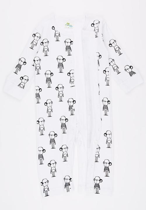 Pop Candy - 3 Piece Monkey  Set Blue and White