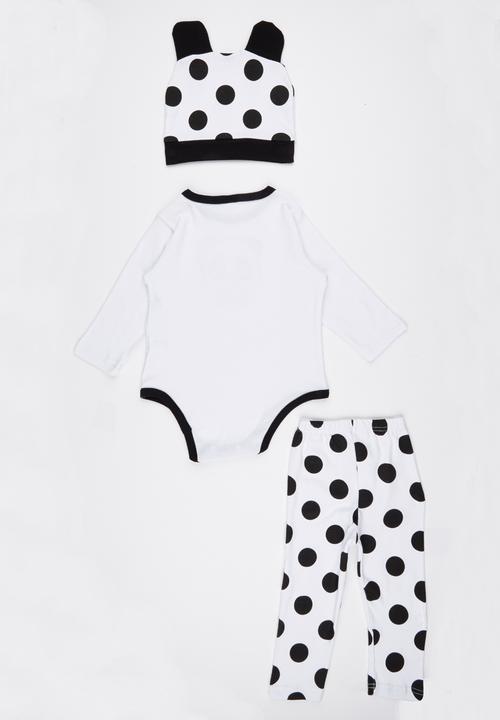 Pop Candy - 3 Piece Panda  Set Black and White