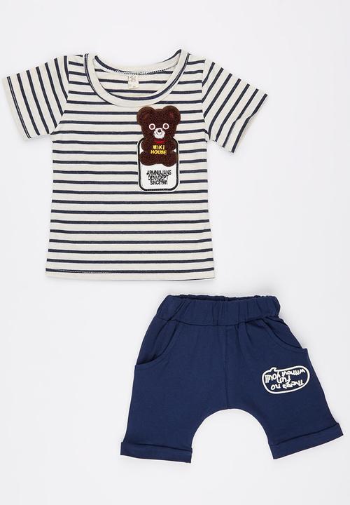 Pop Candy - Toddler Tee And Short Set Navy