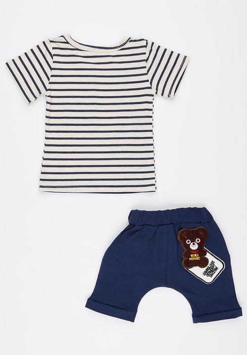 Pop Candy - Toddler Tee And Short Set Navy