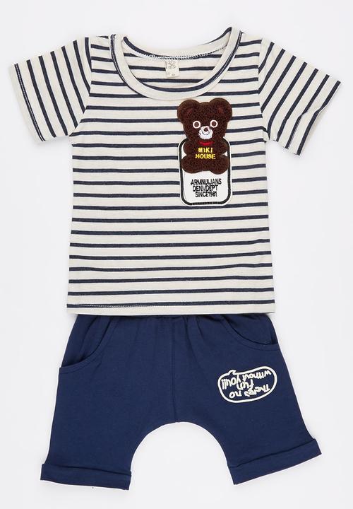 Pop Candy - Toddler Tee And Short Set Navy