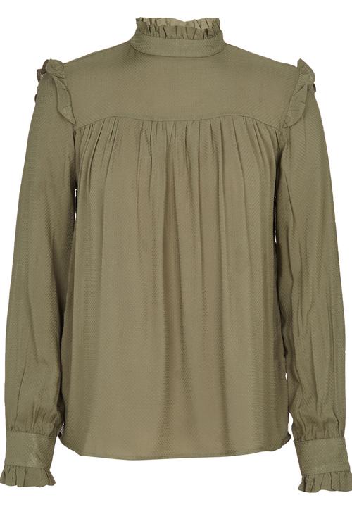 STYLE REPUBLIC - Frill Victorian Blouse Dark Green
