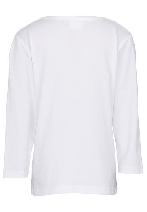 Pop Candy - Crew Neck Long Sleeve Horse Tee White