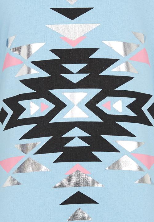 Rebel Republic - Longer Length Fleece Sweater Pale Blue
