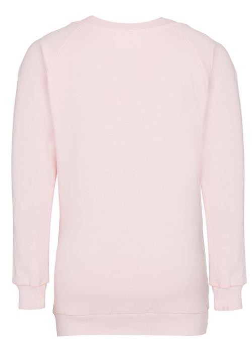 Rebel Republic - Longer Length Fleece Sweater Pale Pink