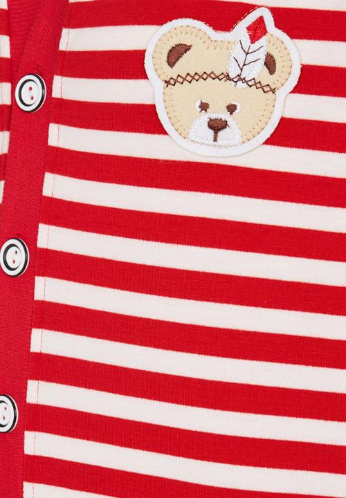 Pop Candy - Stripe Cardigan Red