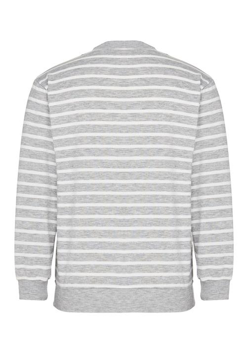 Pop Candy - Stripe Cardigan Grey