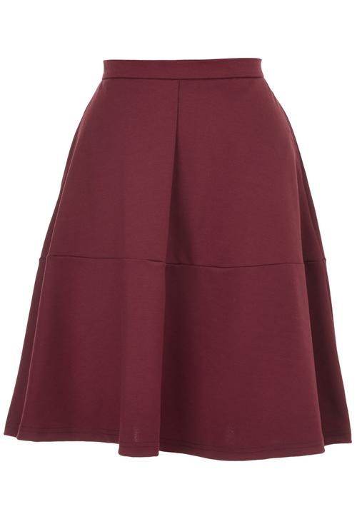 STYLE REPUBLIC - Tiered Midi Skirt Dark Red