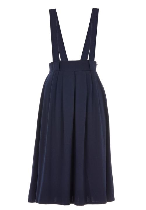 c(inch) - Dungaree Skirt Navy