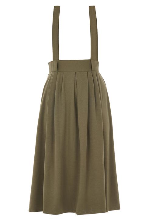 c(inch) - Dungaree Skirt Khaki Green
