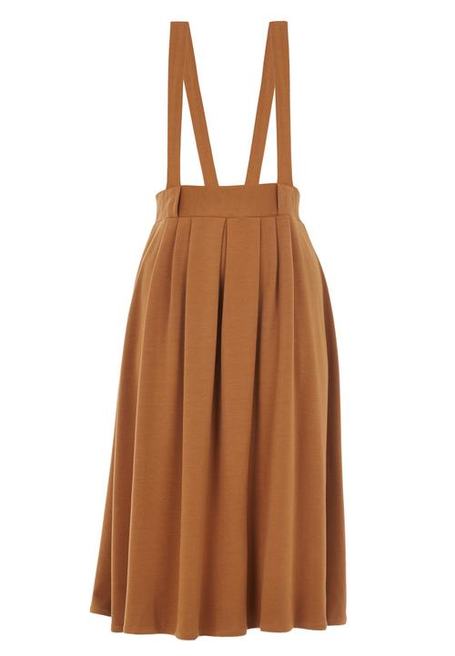 c(inch) - Dungaree Skirt Mid Brown