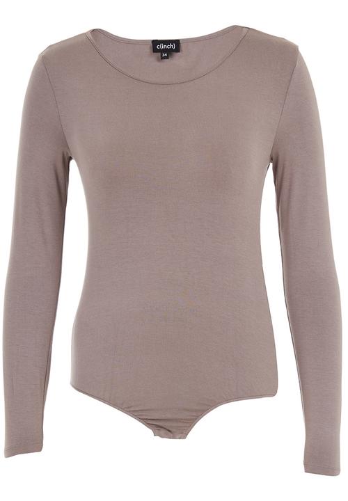 c(inch) - Long Sleeve Fitted Bodysuit Camel