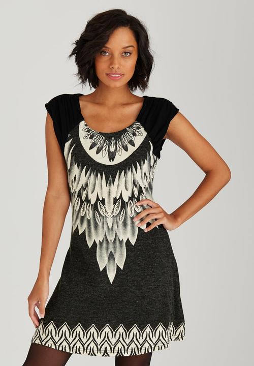 Revenge - Aztec Tribal Ethnic Tunic Black