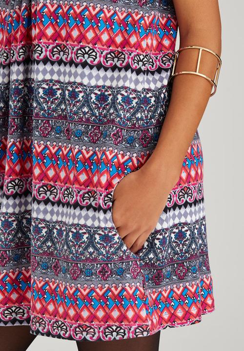 Revenge - Patterned Tunic Red