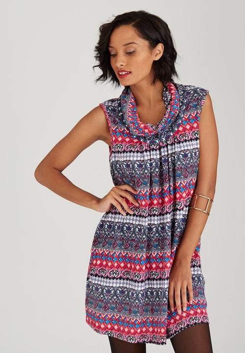 Revenge - Patterned Tunic Red