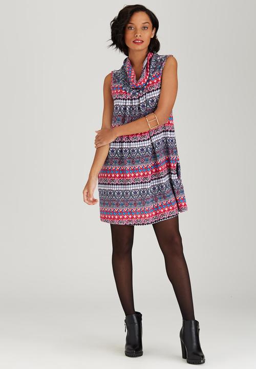 Revenge - Patterned Tunic Red