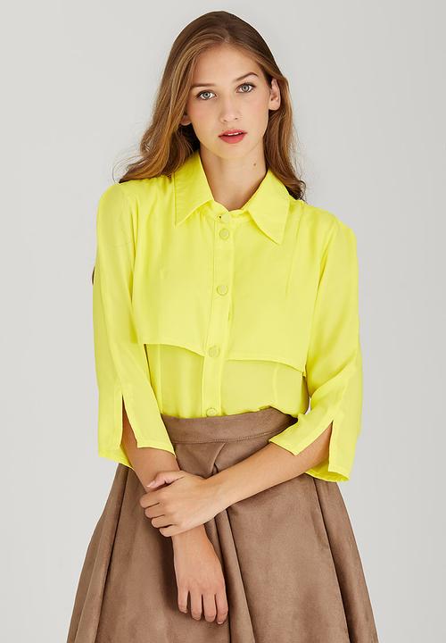 adam&eve; - Mandisa Layered Shirt Yellow