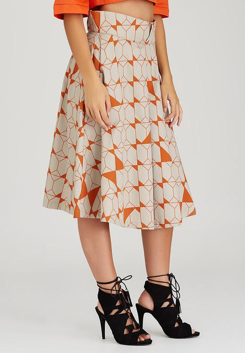 adam&eve; - Geneva High-waist Skirt Orange