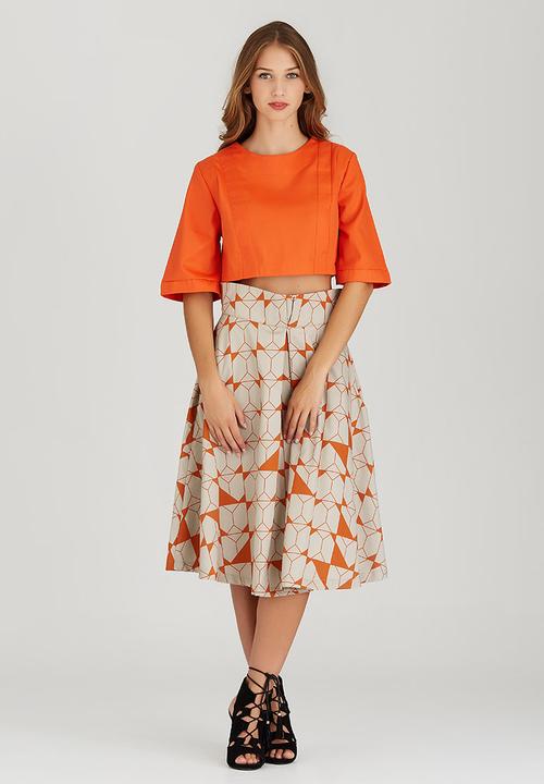 adam&eve; - Geneva High-waist Skirt Orange
