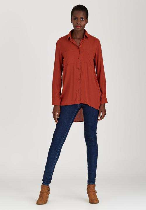 STYLE REPUBLIC - Boyfriend Shirt Dark Brown