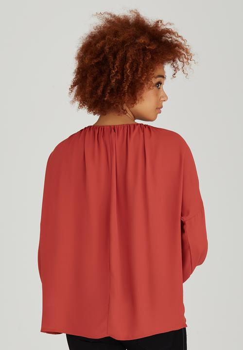 STYLE REPUBLIC - Peasant Blouse Mid Brown
