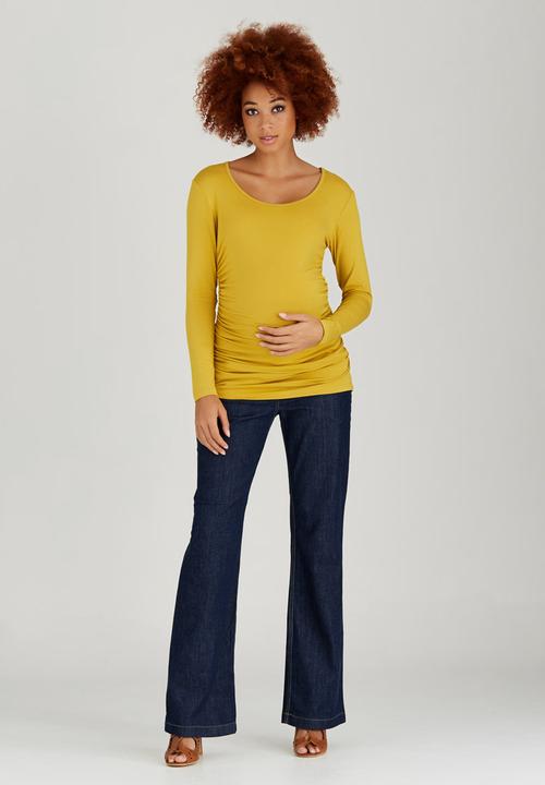 Cherry Melon - Side Gauge Long Sleeve Top Yellow