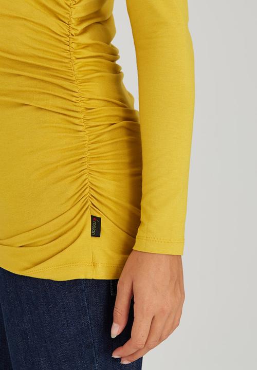 Cherry Melon - Side Gauge Long Sleeve Top Yellow