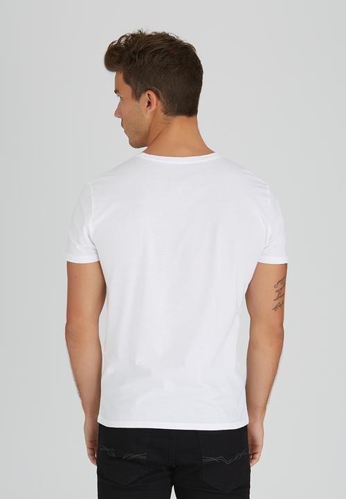 GUESS - S/S BSC Facet Logo Crew Tee White