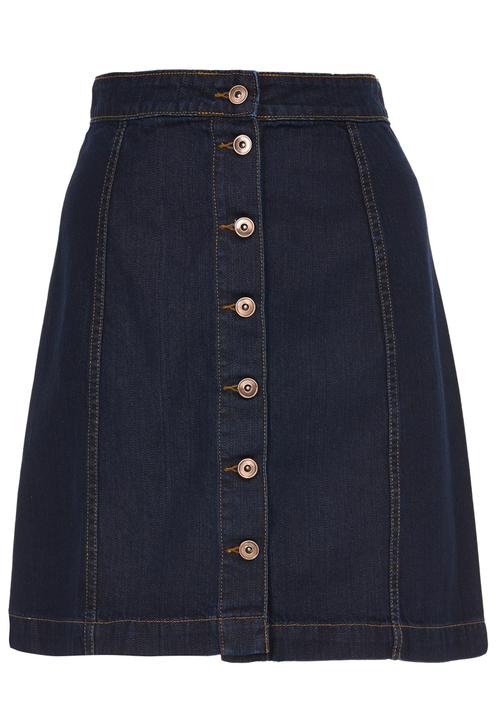 STYLE REPUBLIC - Longer A-Line Mini Skirt Dark Blue