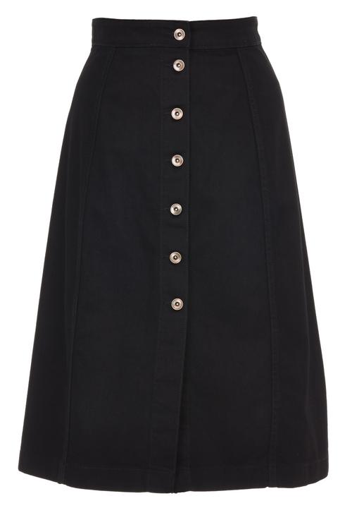 STYLE REPUBLIC - Midi A-Line Skirt Black