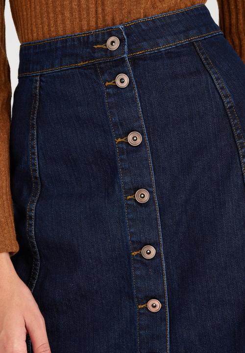 STYLE REPUBLIC - Midi A-Line Skirt Dark Blue
