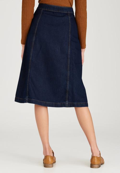 STYLE REPUBLIC - Midi A-Line Skirt Dark Blue