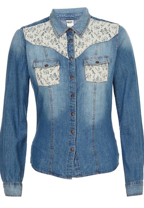 SOVIET - Ukraine Denim Shirt Mid Blue