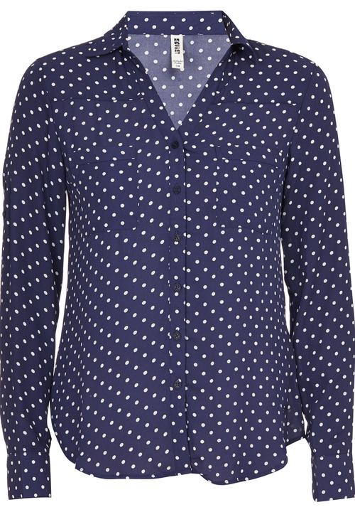 SOVIET - Argentina Chiffon Shirt Navy