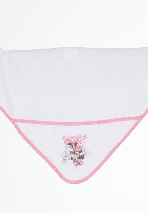 Character Baby - Minnie Mouse Hooded Towel White
