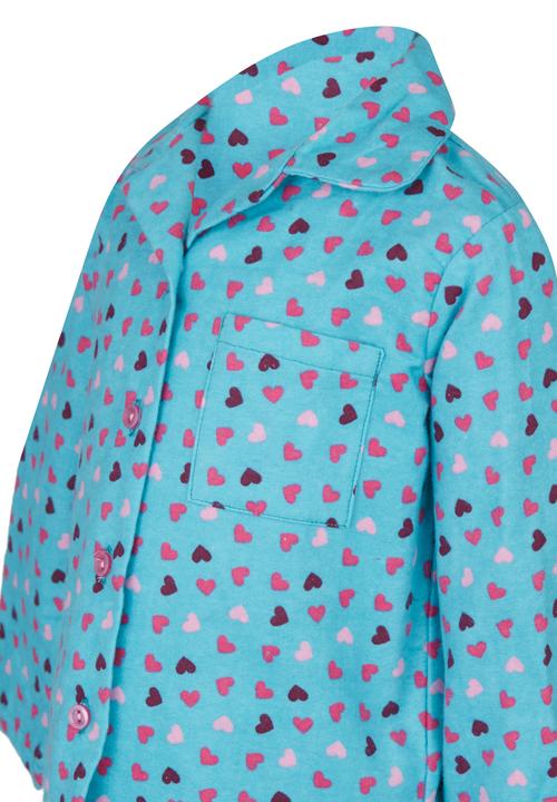 Twin Clothing - Girls Flannel  Pjs Set Multi-colour
