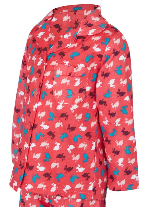 Twin Clothing - Girls Flannel  Pjs Set Multi-colour