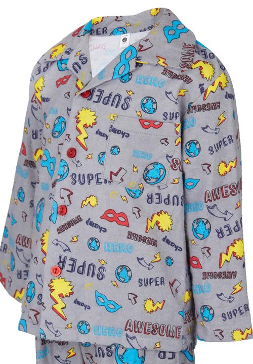 Twin Clothing - Boys Flannel  Pjs Set Multi-colour