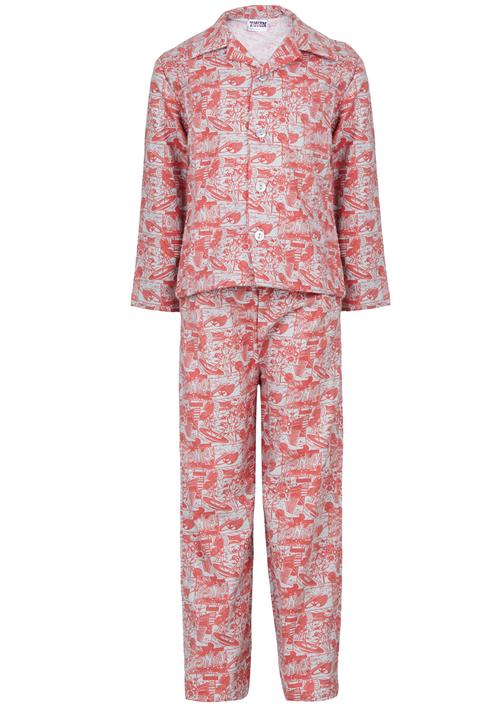 Twin Clothing - Boys Flannel  Pjs Set Multi-colour