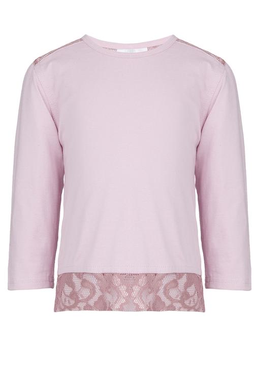 See-Saw - Lace Inset Tee Pale Pink