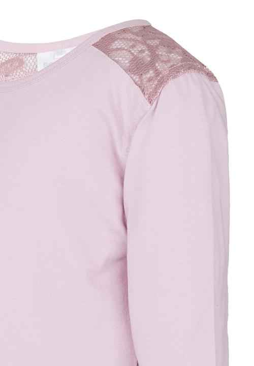See-Saw - Lace Inset Tee Pale Pink