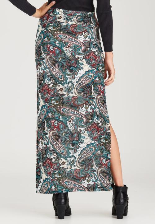 ONLY - Gerda Paisley Print Maxi Skirt Multi-colour