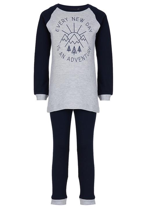 Home Grown Africa - Every New Day Pjs Mid Blue