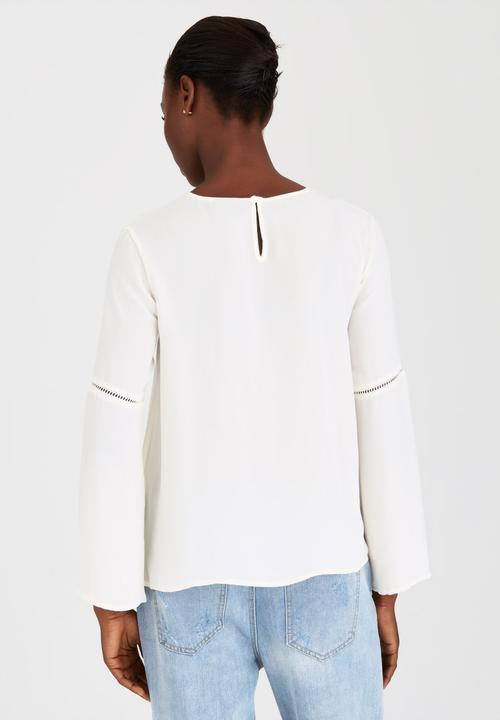 ONLY - Kubi Bell Sleeve Top White