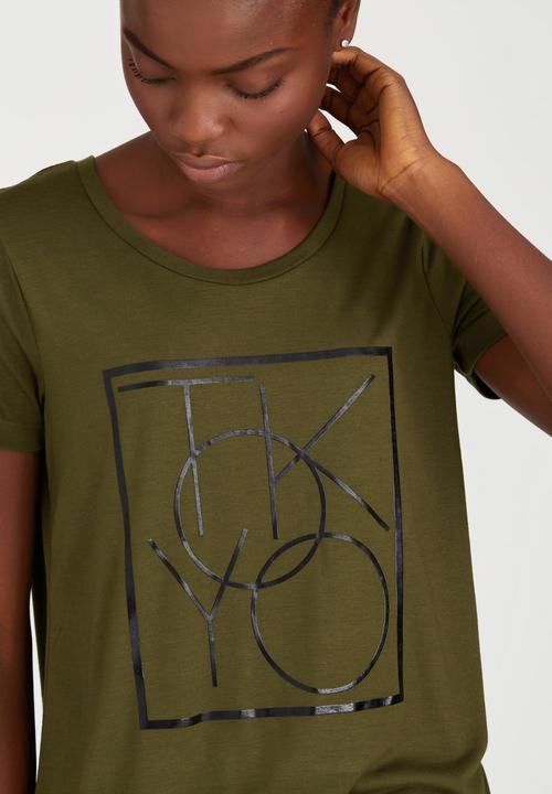 ONLY - Big City Tokyo Tee Khaki Green