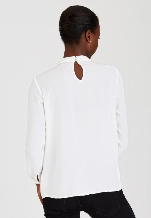ONLY - Tamina Long Sleeve Blouse White